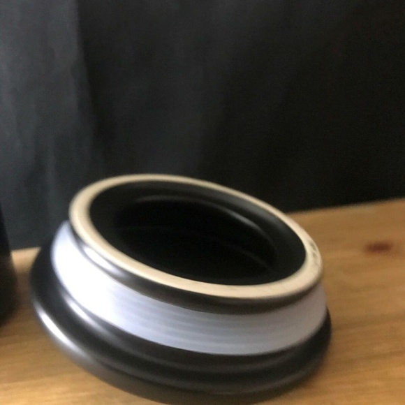 NEW Rae Dunn Artisan Collection by Magenta Black CANISTER/JAR "HOLD" 9.25" TALL - Picture 4 of 5